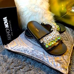 Fashion Nova beaded sandals